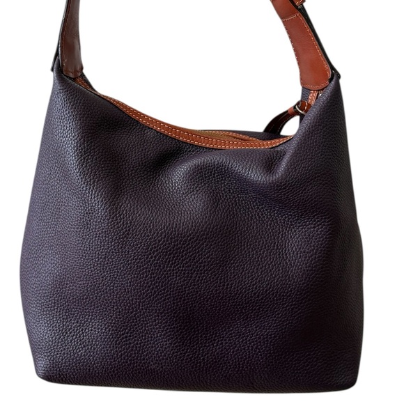 Dooney & Bourke Handbag, Pebble Grain Paige Sac Shoulder Bag - Plum - Picture 6 of 13